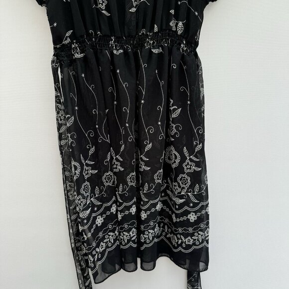 babydoll top y2k Off-shoulder Sheer Romantic Whimsigoth Large - Picture 11 of 15